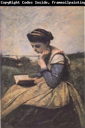 Jean Baptiste Camille  Corot Liseuse dans la campagne (mk11)